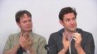 After the series finale table read, John Krasinski looks at the camera one last time