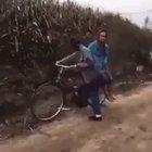 How not to get on a bike