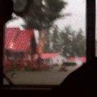 Lightning strike on a tree & the instant super-heating of contained moisture blowing off the bark (and generally wrecking it).