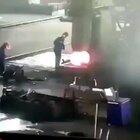 When you don't ensure the hydraulic press is secured.