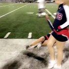 Cheerleader does an impressive move Part 2.