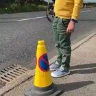 Australian Cyclist Mark Renshaw’s son giving him a bottle at the last feed stop of his professional cycling career