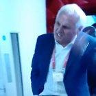 Kosovo manager realising there's a camera in the tunnel