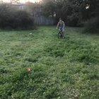 Attempting a bike jump over fire