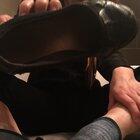 After a long day at work, I get to share taste my stinky feet 👅💦😉& enjoy a little taste.