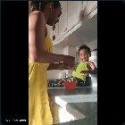 Mom told him not to touch the food