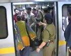 Indian police slapping Men who were travelling in the ladies coach of the New Delhi's metro