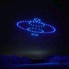 100 drones giving a light show