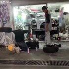 Tyre inflation didn't go according to plan