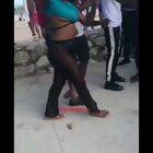 Woman slaps man. Gets KOed.