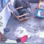 Cat saves baby that escaped from her crib from falling down steep stairs....