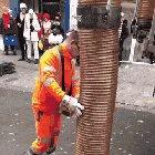 Huge vacuum used to clean up streets
